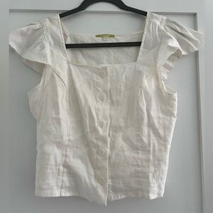 Cream Gianni Bini square neck top